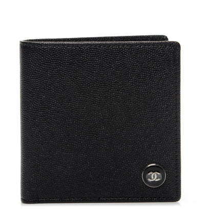 Chanel Grained Calfskin CC Bi-Fold Wallet Black 1 of 8