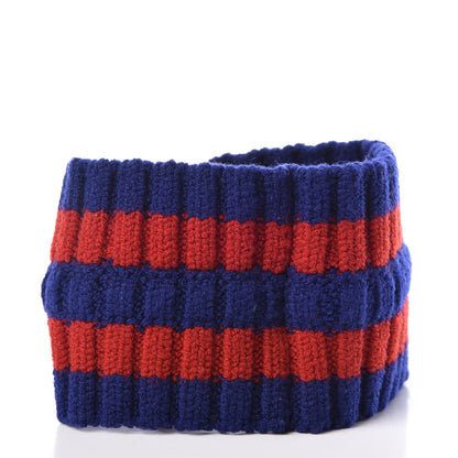 Gucci Wool Web Headband L Blue Red 3 of 6