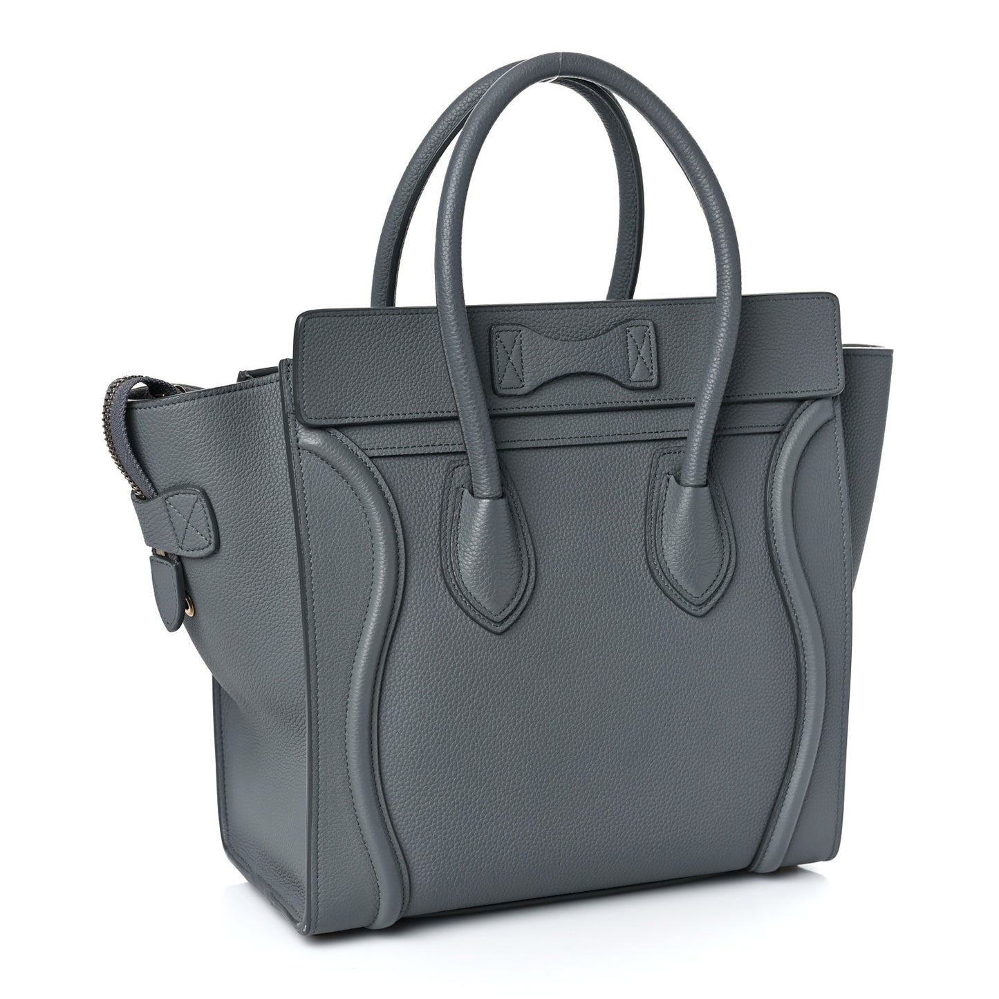 Baby Drummed Calfskin Micro Luggage Kohl