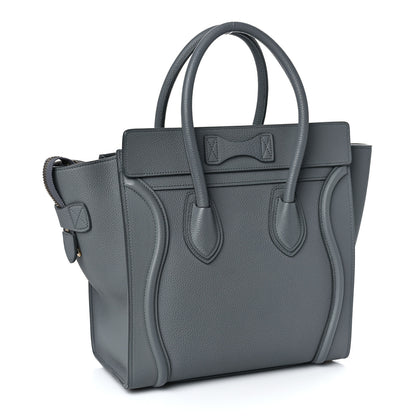 Celine Baby Drummed Calfskin Micro Luggage Kohl 3 of 8