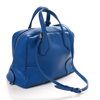 Louis Vuitton Taurillon Dora Ultra Soft MM Blue Royal 3 of 10