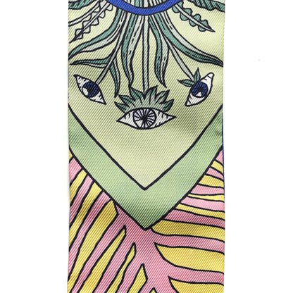 Hermes Silk La Danse Des Amazones Twilly Bleu Roy Vert Jaune 4 of 6
