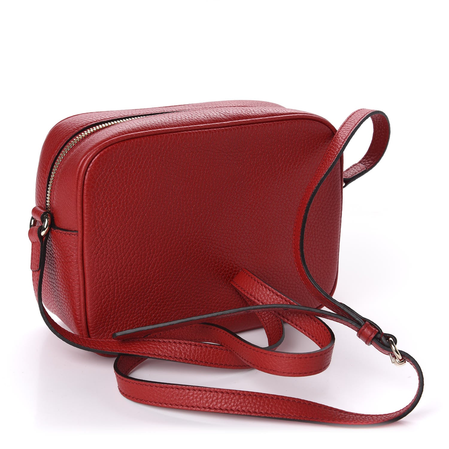 Gucci Pebbled Calfskin Small Soho Disco Bag Vibrant Red 3 of 10