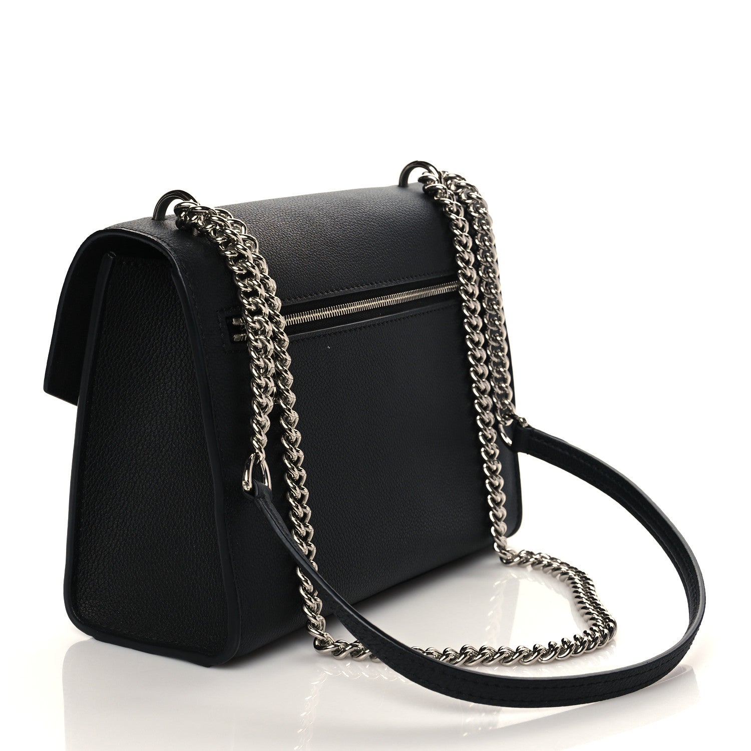 Louis Vuitton Soft Calfskin Mylockme Chain Bag BB Black 3 of 9
