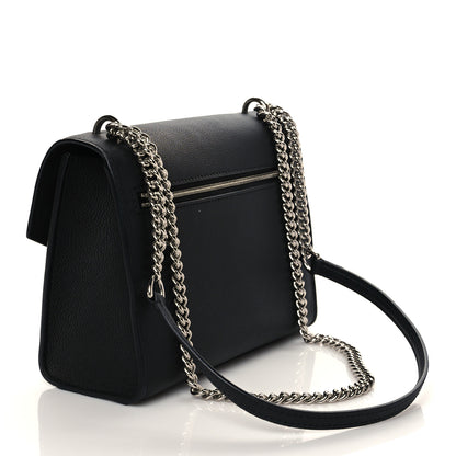 Louis Vuitton Soft Calfskin Mylockme Chain Bag BB Black 3 of 9