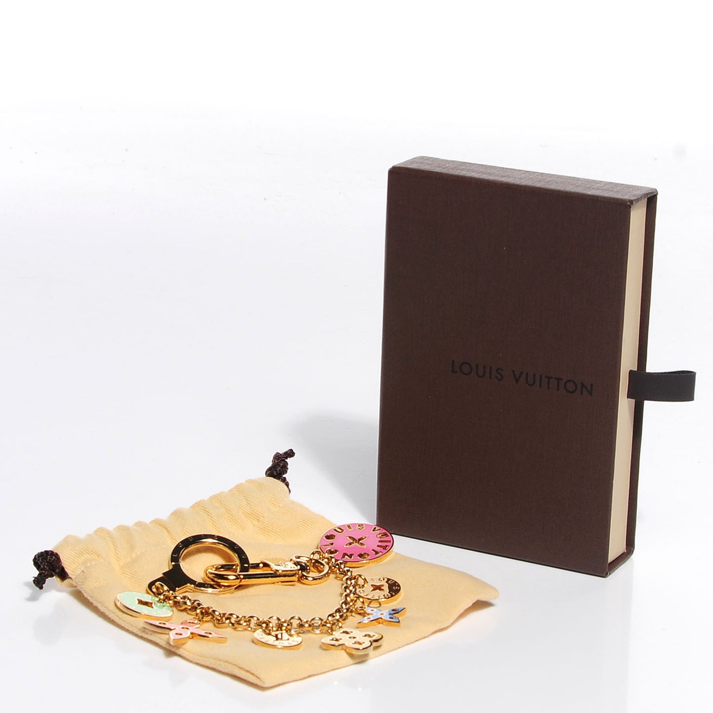 Enamel Looping Chain Key Ring Multicolor
