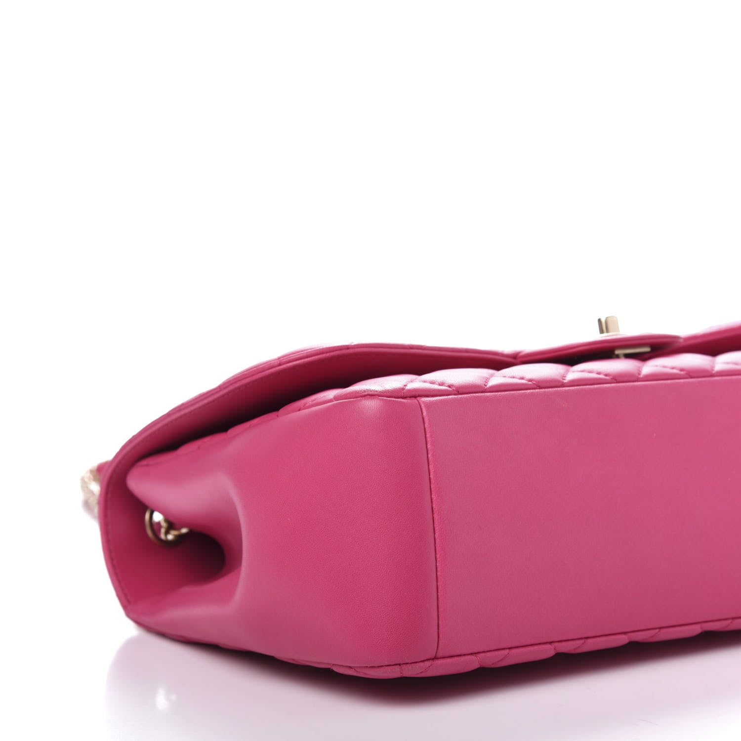 Chanel Lambskin Quilted Jumbo Mademoiselle Chic Flap Fuchsia 6 of 16