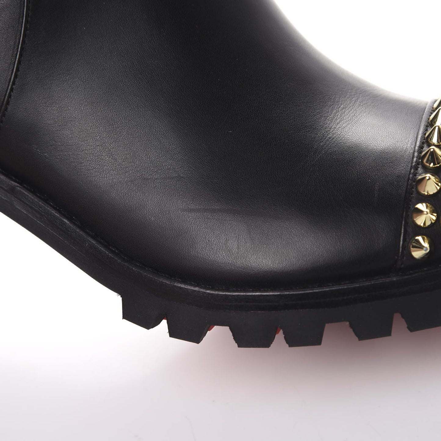 Calfskin Napaleona 70 Spikes Boots 40 Black