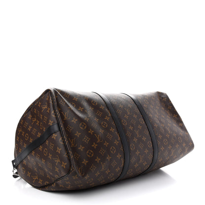 Louis Vuitton Monogram Macassar Keepall Bandouliere 55 4 of 9