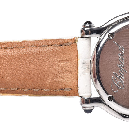 Chopard Stainless Steel Alligator Diamond Mother of Pearl 26mm Happy Sport Moon Star Quartz Watch 7 of 9