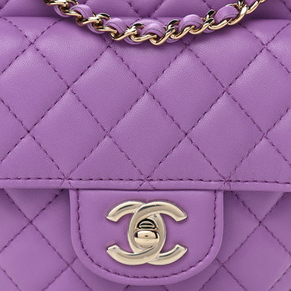 Chanel Lambskin Quilted CC In Love Heart Bag Purple 8 of 11