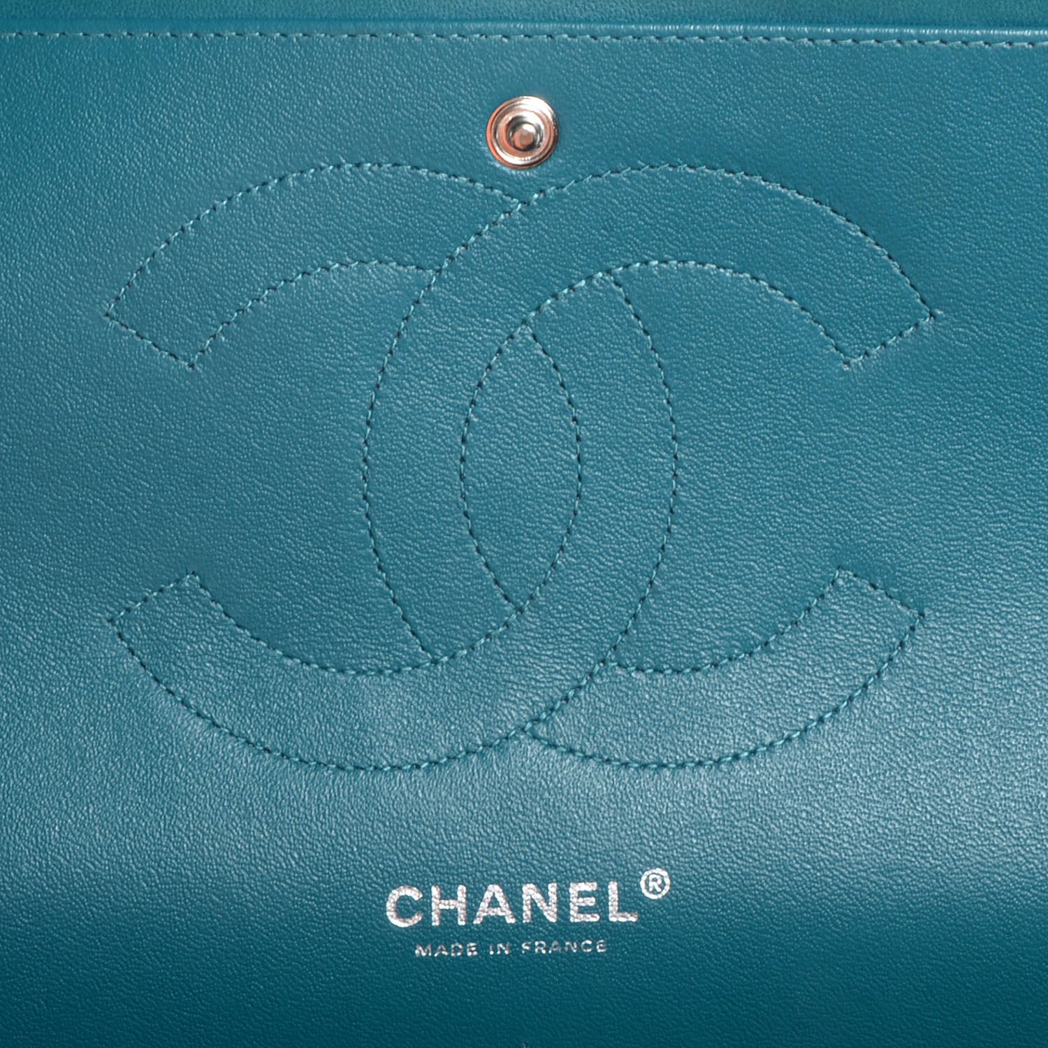 Chanel Lambskin Quilted Jumbo Double Flap Turquoise 5 of 7