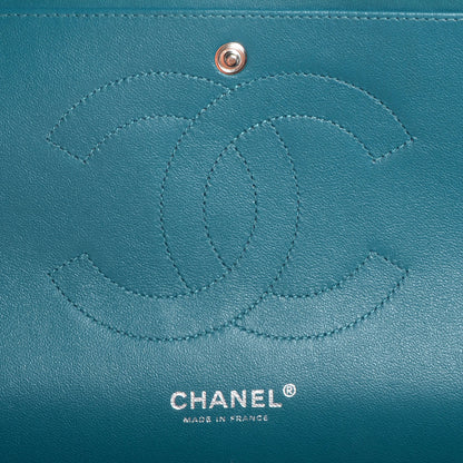 Chanel Lambskin Quilted Jumbo Double Flap Turquoise 5 of 7