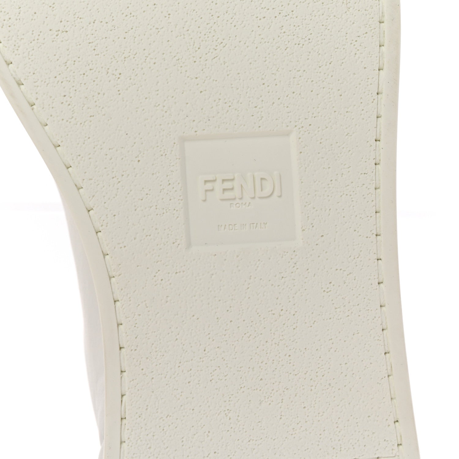 Fendi Vitello Karligraphy Embossed Low Top Sneakers 9 White 7 of 10