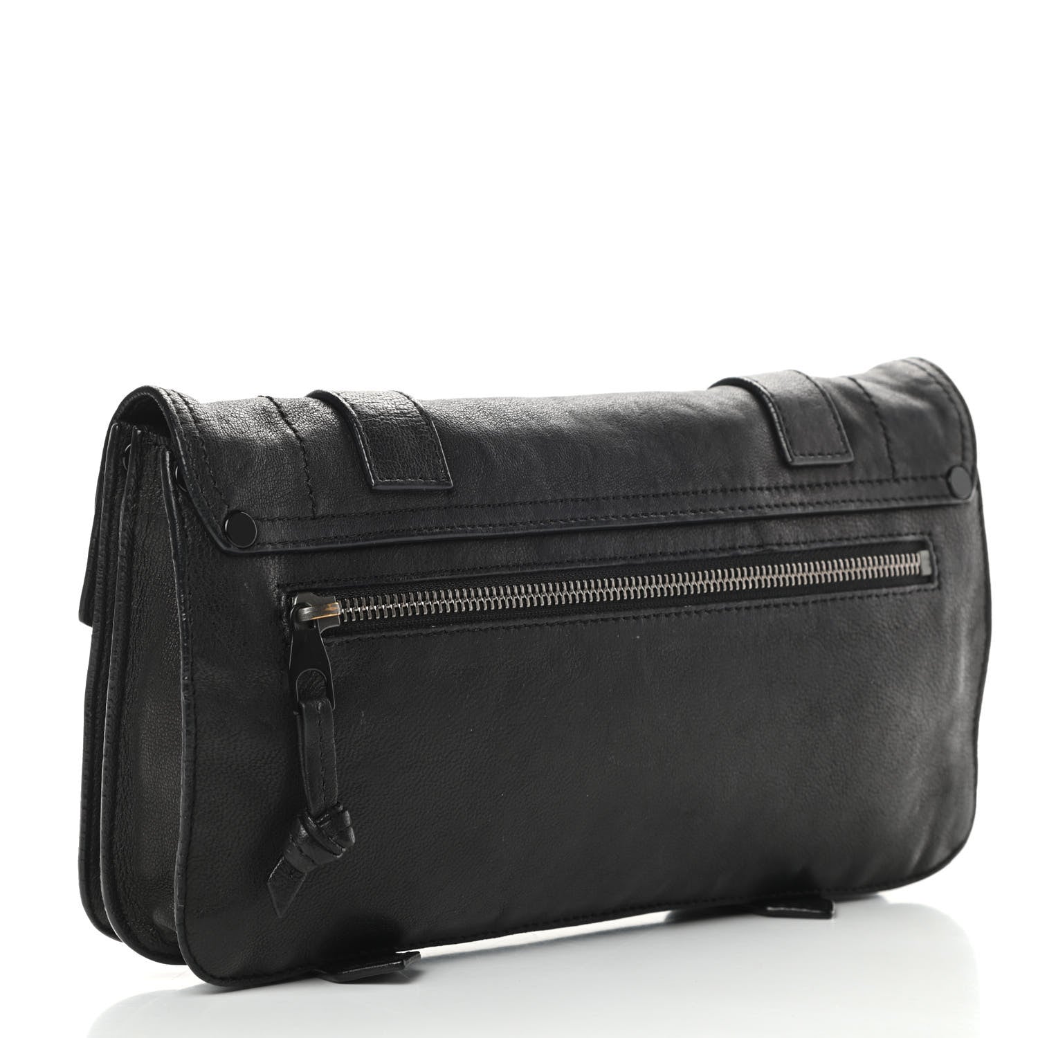 Proenza Schouler Lambskin PS1 Pochette Clutch Black 3 of 9