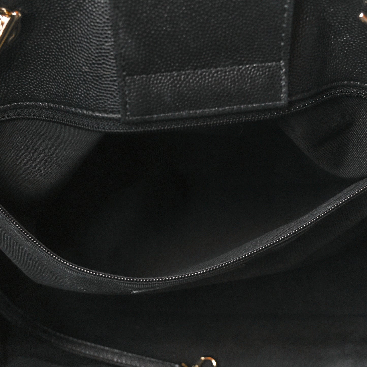 Caviar Quilted Large Shopping Tote Black