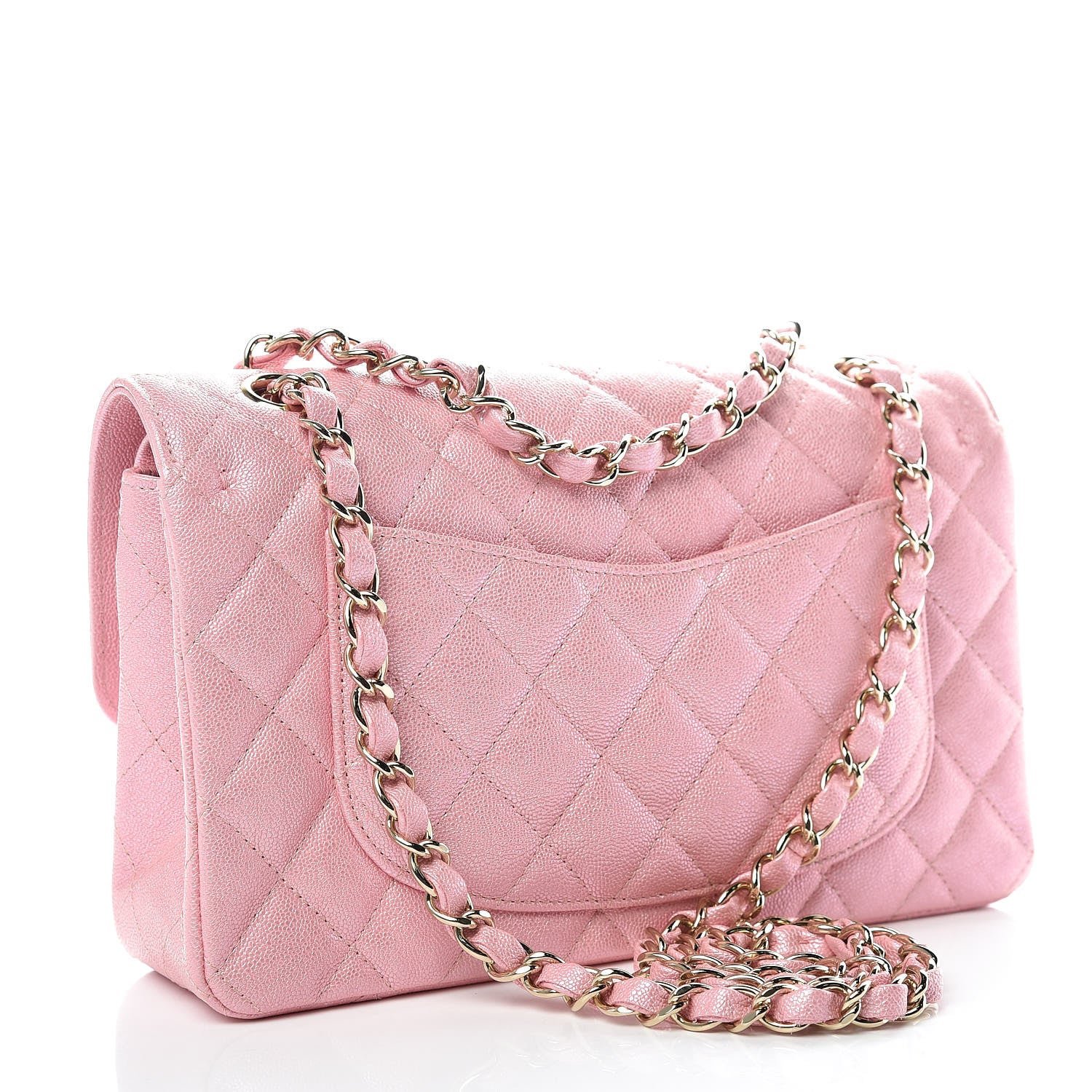 Chanel Iridescent Caviar Quilted Small Double Flap Pink 4 of 11