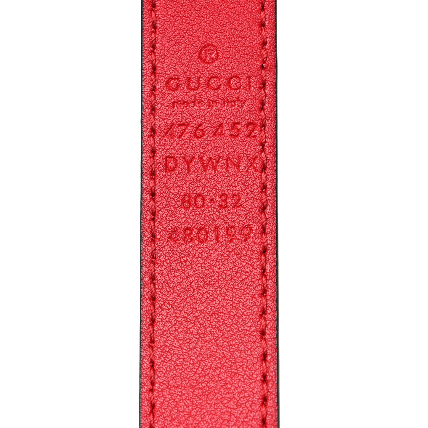 Calfskin Queen Margaret Bee Belt 80 32 Red