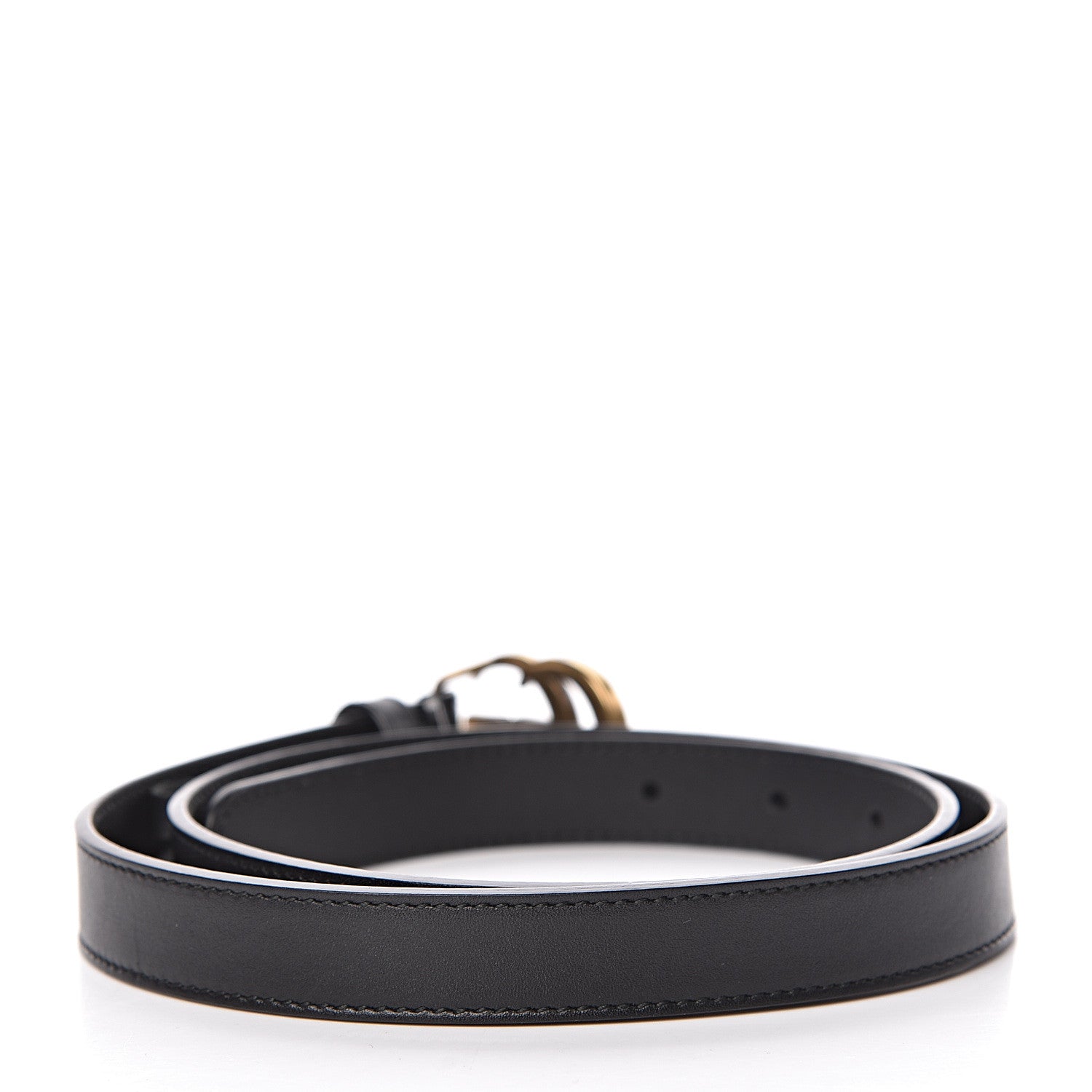 Gucci Calfskin Double G 20mm Belt 80 32 Black 3 of 7