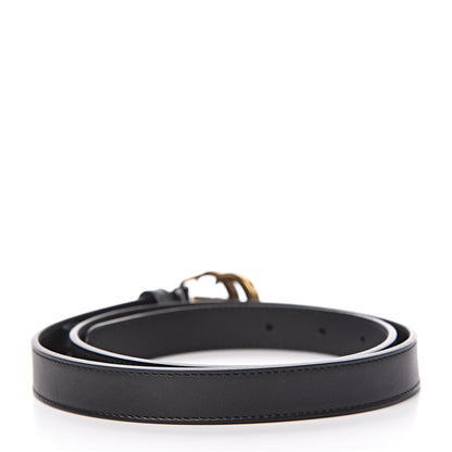 Gucci Calfskin Double G 20mm Belt 80 32 Black 3 of 7