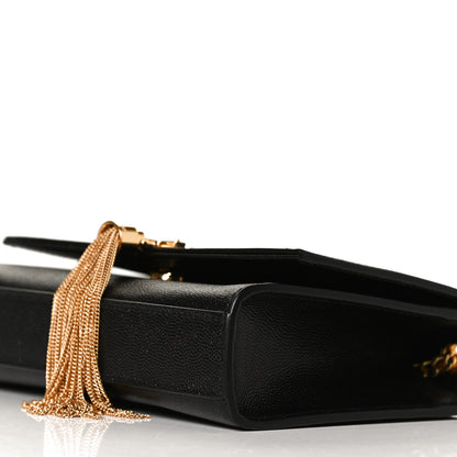 Saint Laurent Grain De Poudre Small Classic Monogram Kate Tassel Satchel Black 9 of 12