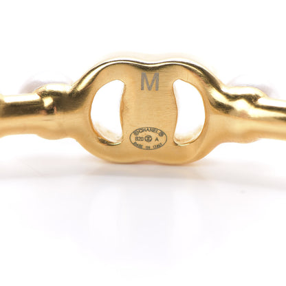 Chanel Pearl CC Cuff Bracelet M Gold Pearly White 5 of 7