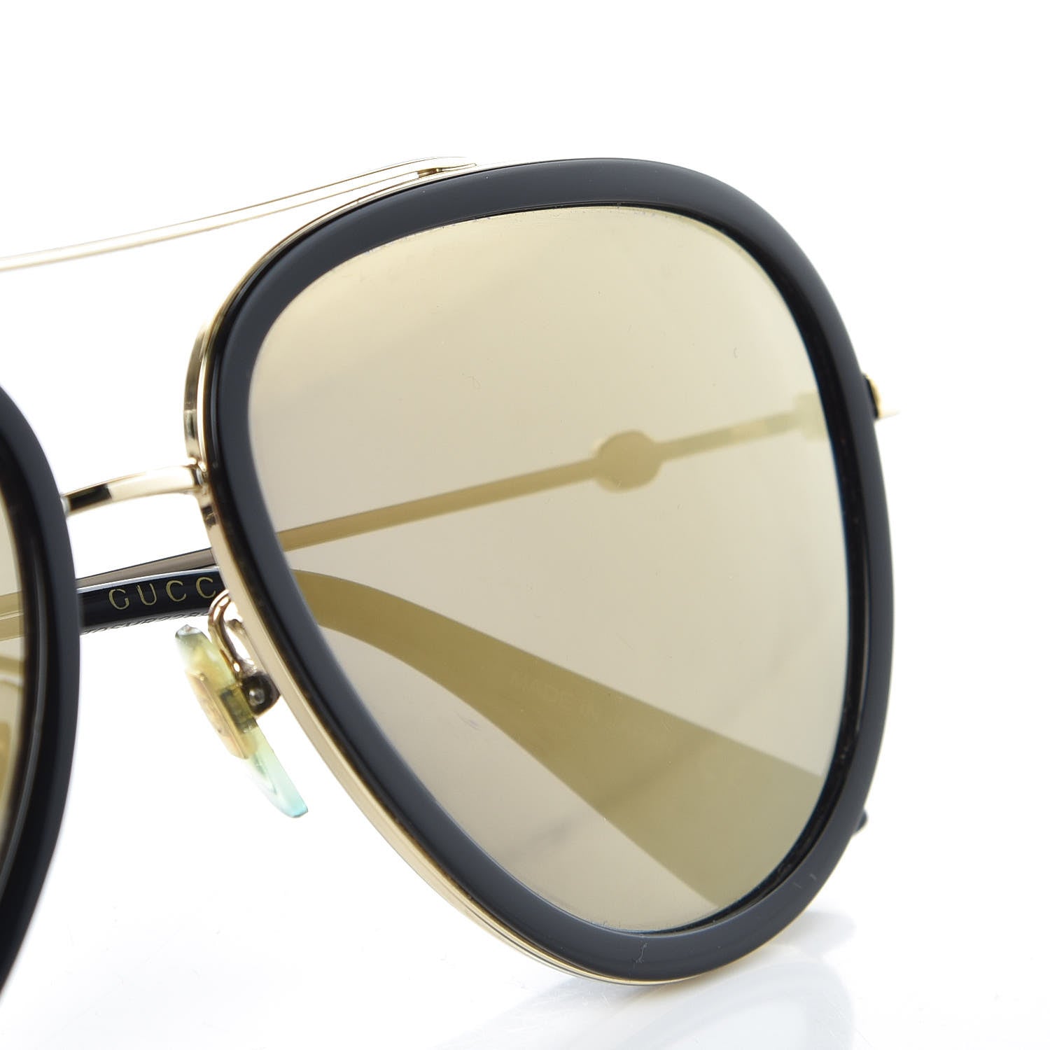 Gucci Aviator Sunglasses GG0062S Black Gold 8 of 9