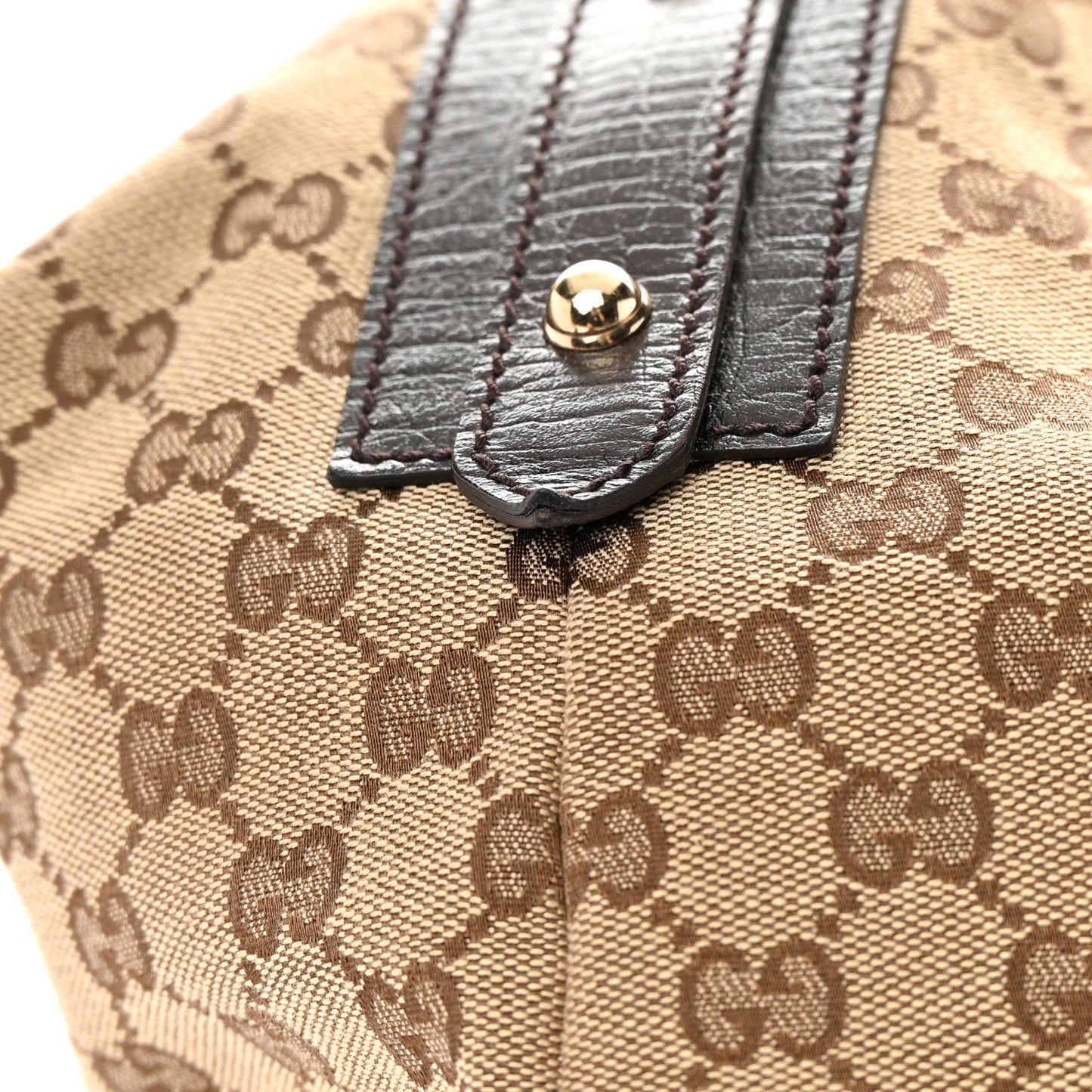 Monogram Large Horsebit Chain Hobo Dark Brown