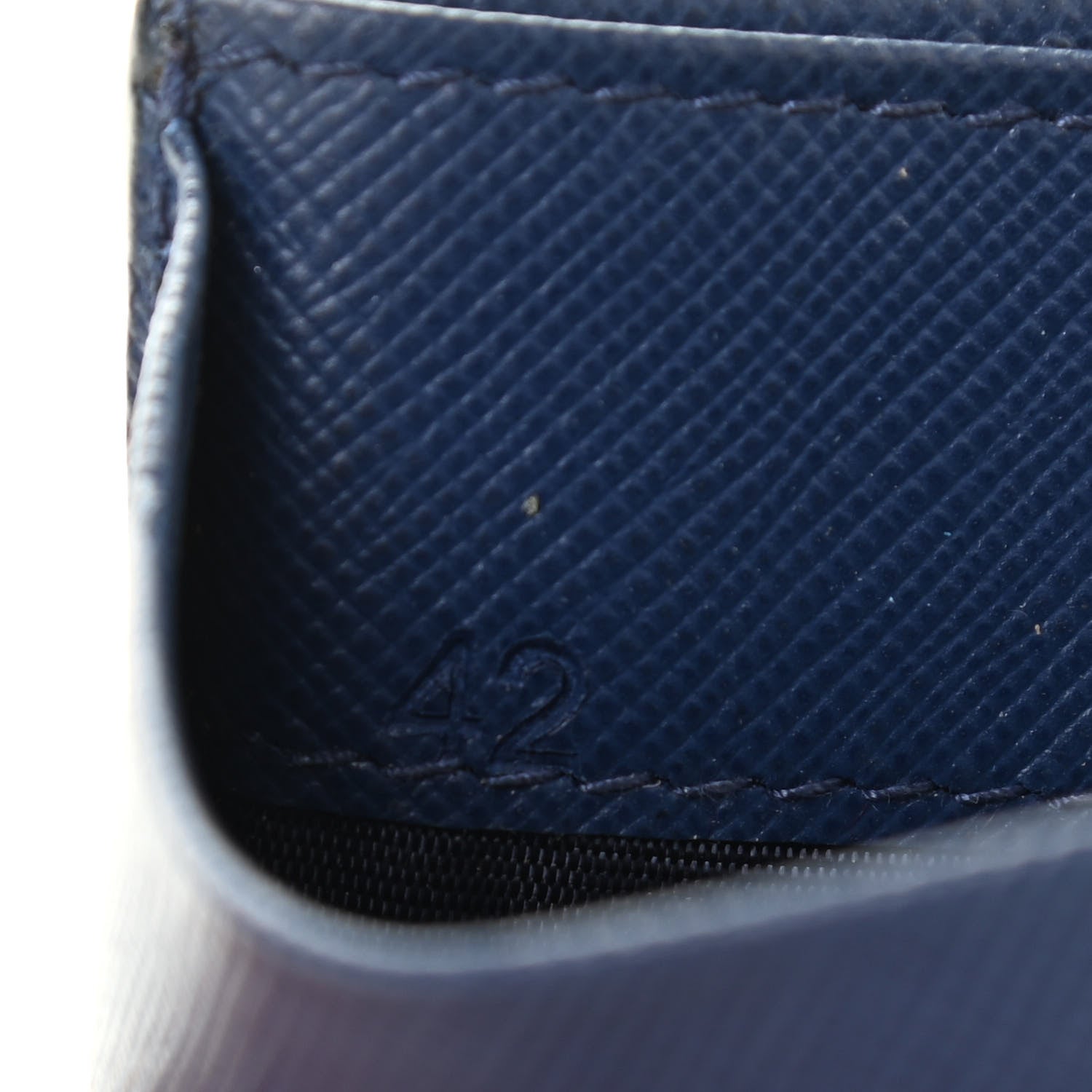 Prada Saffiano Metal Card Case Bleuette 8 of 9