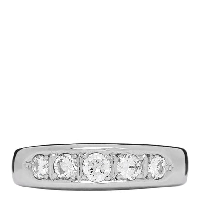 Parker & West by FASHIONPHILE Platinum Diamond .52ctw Half Eternity Band Ring 58 8.25 1 of 9