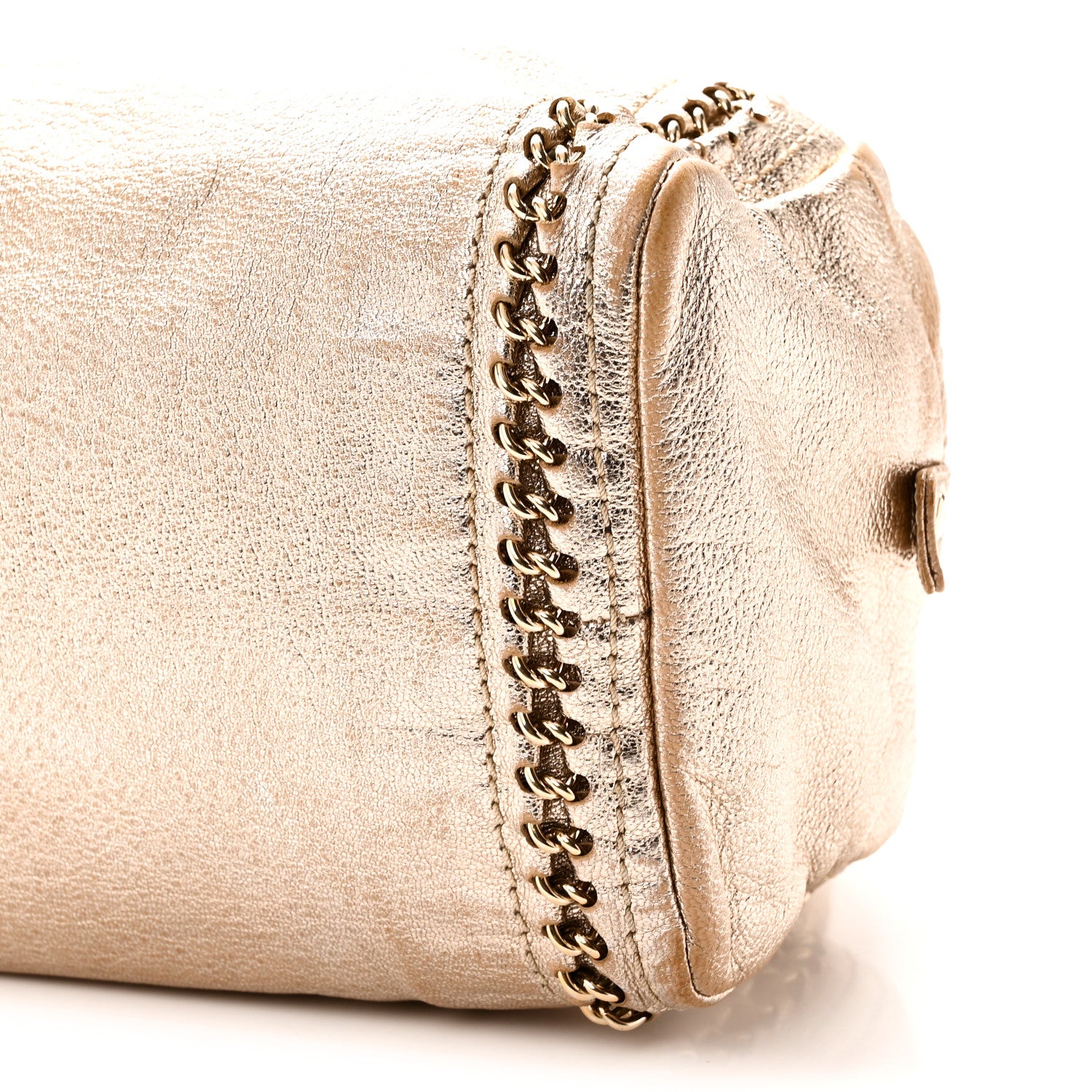Chanel Metallic Goatskin Medium Luxe Ligne Bowler Light Gold 10 of 11