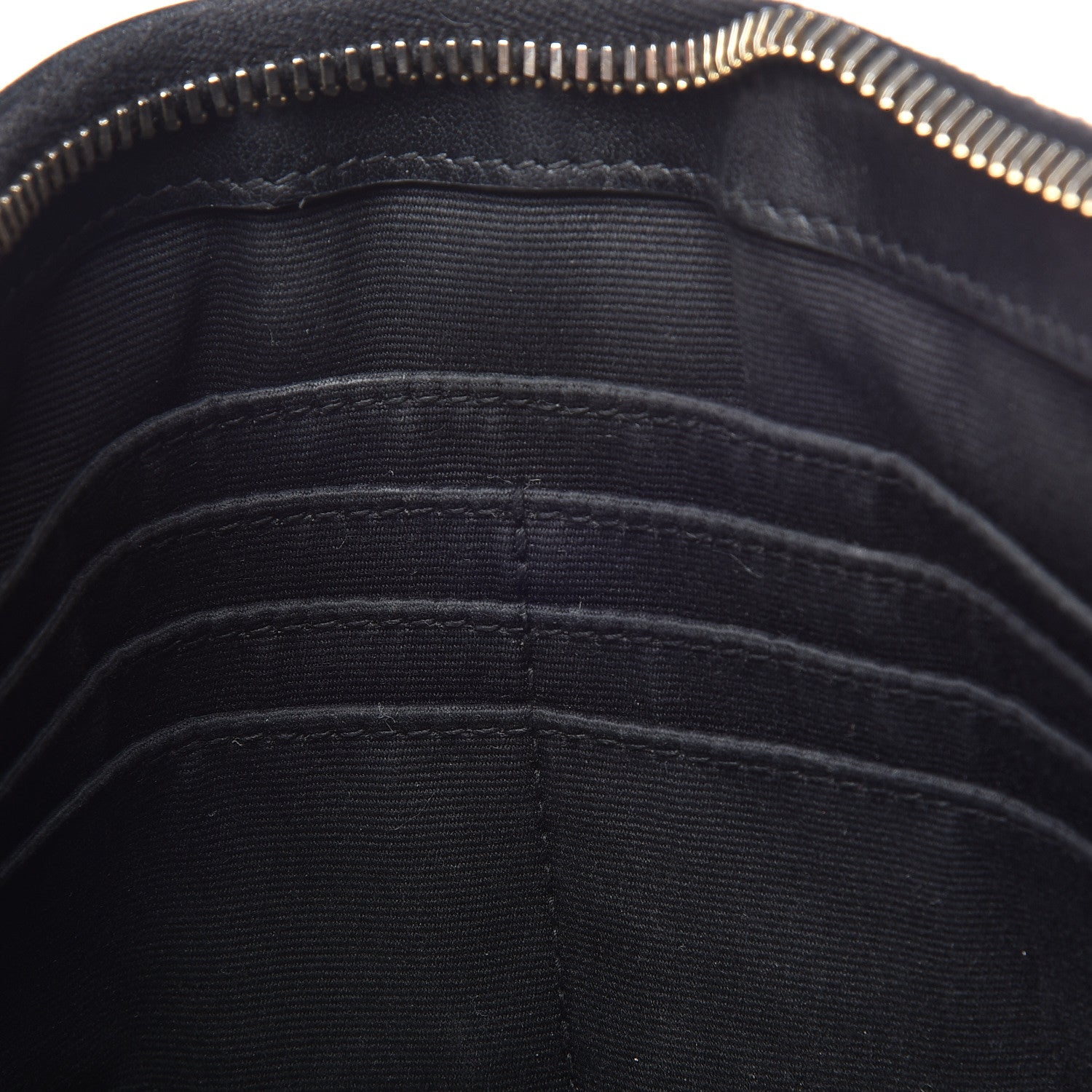 Saint Laurent Calfskin Matelasse Chevron Monogram A5 Wristlet Black 8 of 9