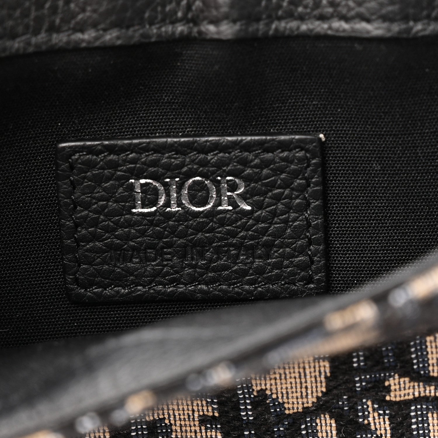 Christian Dior Oblique Saddle Messenger Pouch Beige Black 6 of 11