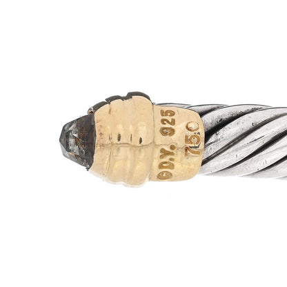 David Yurman Sterling Silver 14K Yellow Gold Prasiolite 5mm Cable Classics Petite Color Bracelet 3 of 3