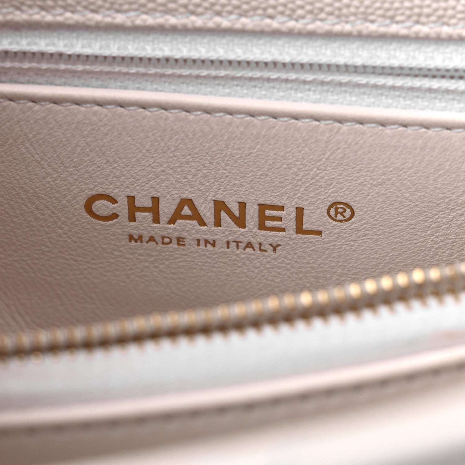 Chanel Caviar Lizard Quilted Small Coco Handle Flap White Beige 6 of 9