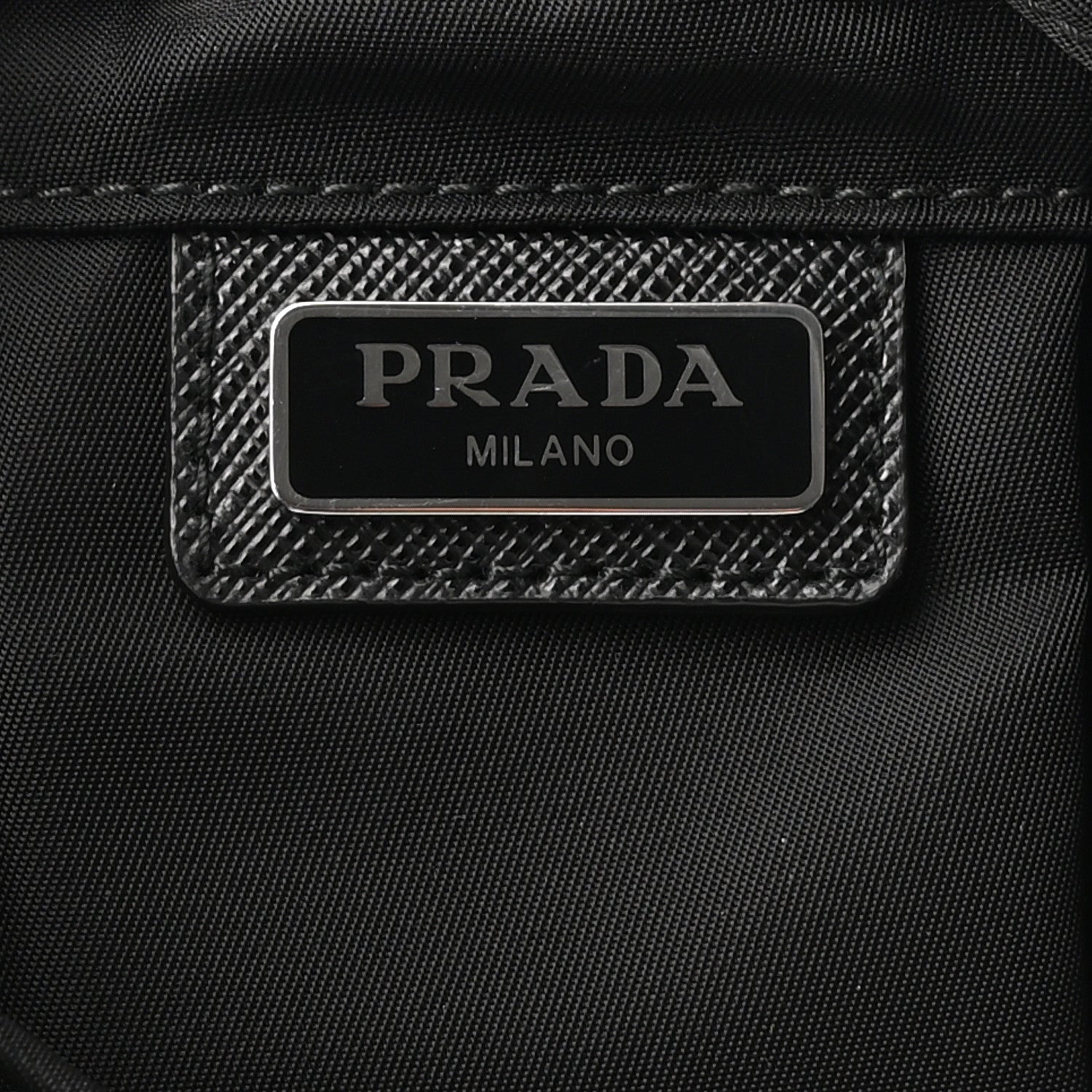 Prada Saffiano Tessuto Nylon Vela Bucket Wristlet Black 5 of 8