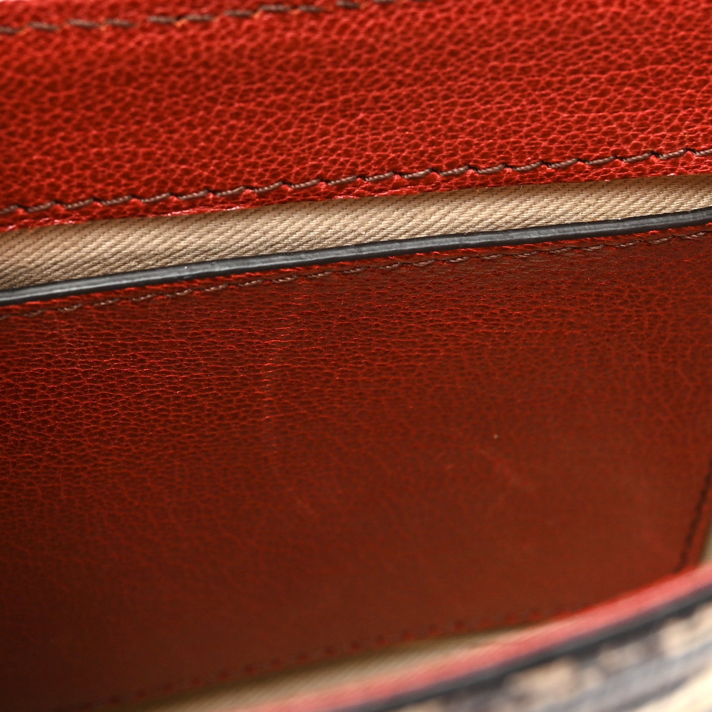 Calfskin Lizard Embossed Small Aby Lock Sepia Brown