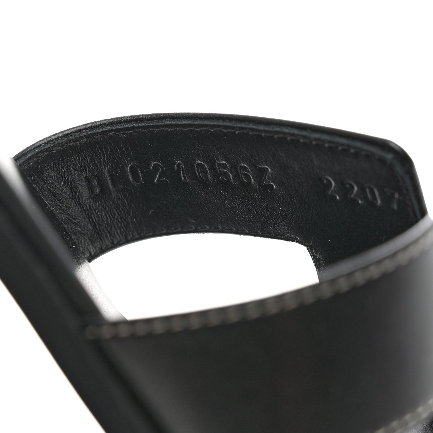 Hermes Box Calfskin Oran Sandals 39 Black 6 of 8