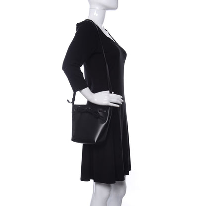 Mansur Gavriel Calfskin Mini Mini Bucket Bag Black Argento 2 of 10