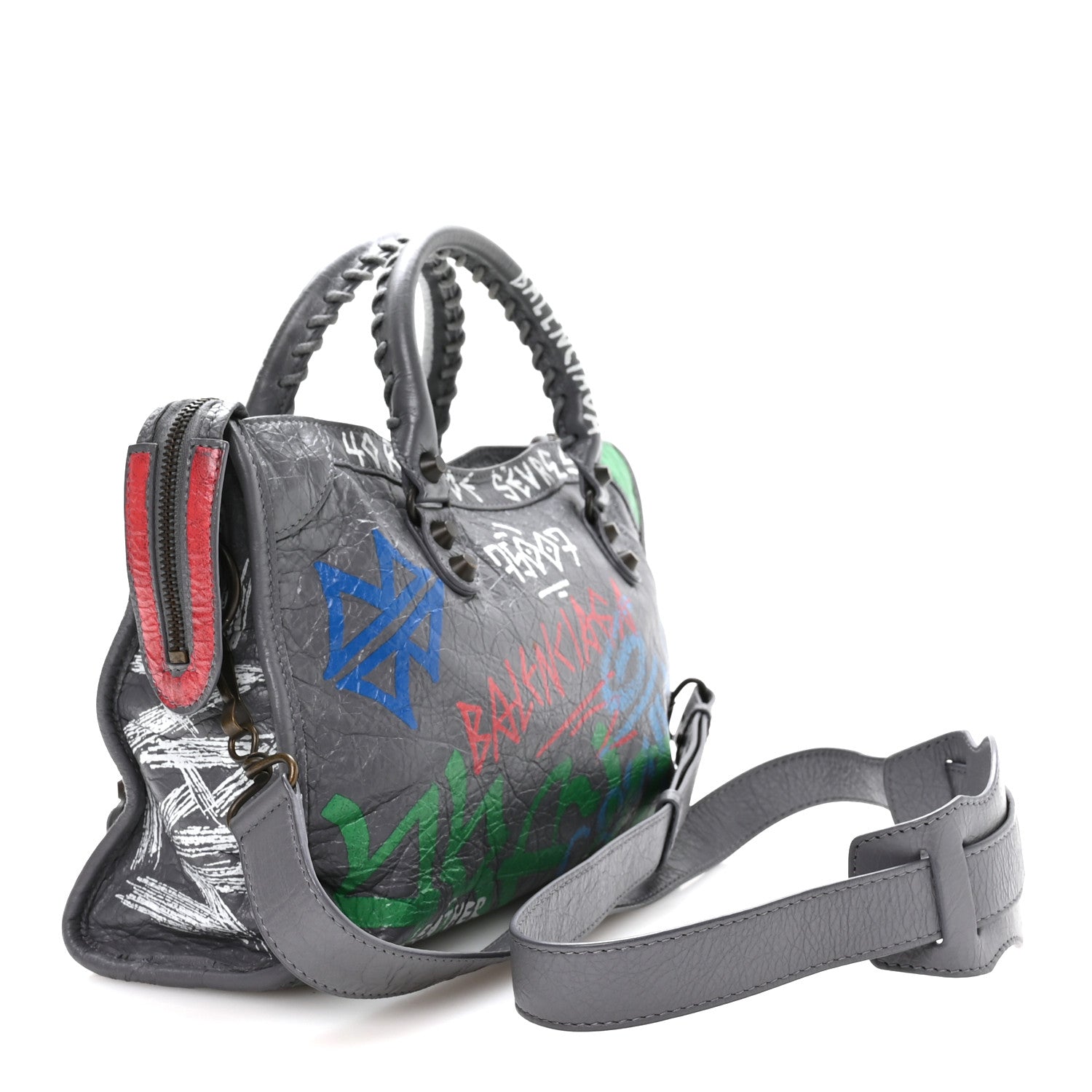 Balenciaga Agneau Graffiti All Over Classic Hardware S City Grey 4 of 11