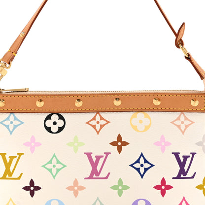 Louis Vuitton Monogram Multicolor Pochette Accessories White 8 of 10