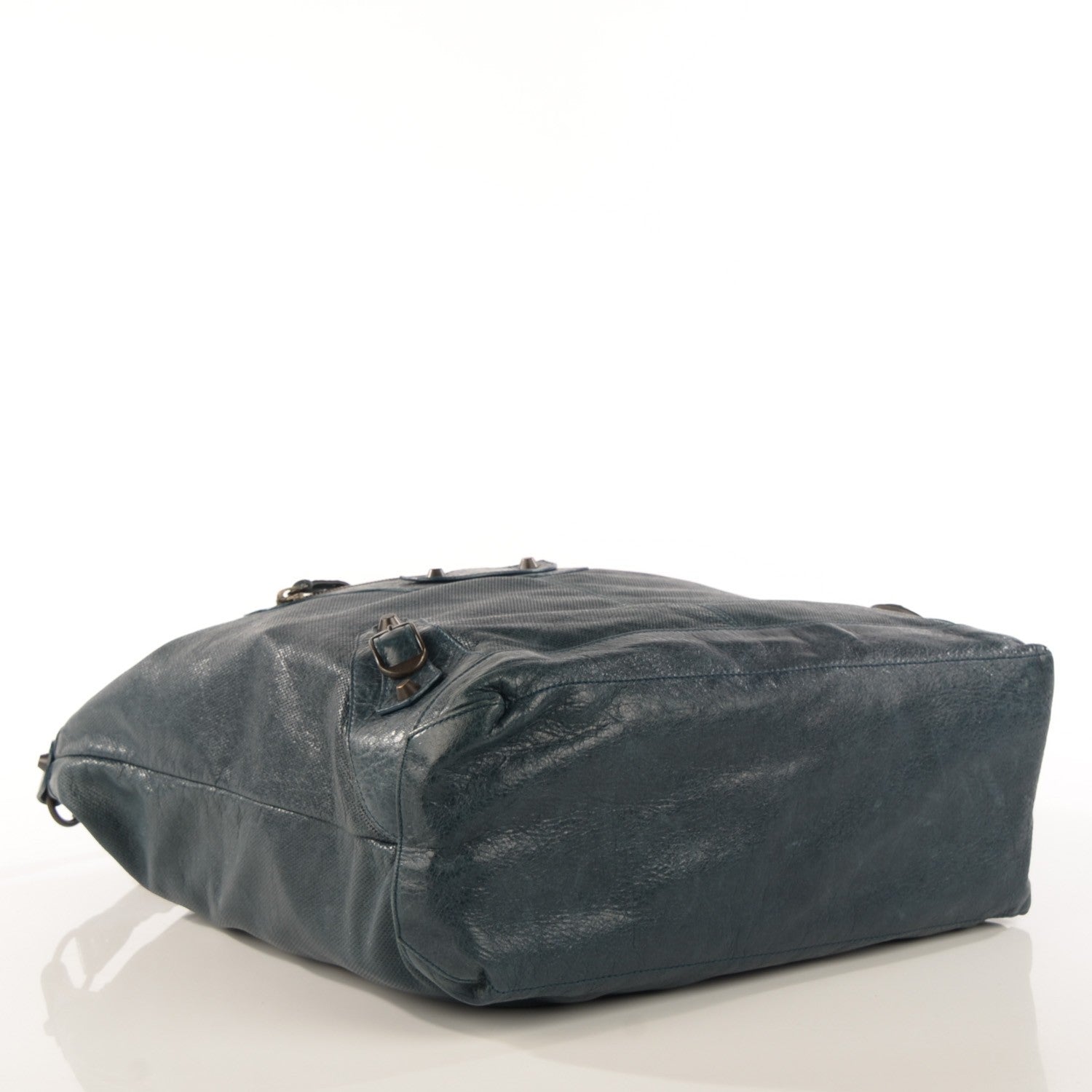 Balenciaga Agneau Canard Navy Perforated Classic Hardware Day Hobo 4 of 8