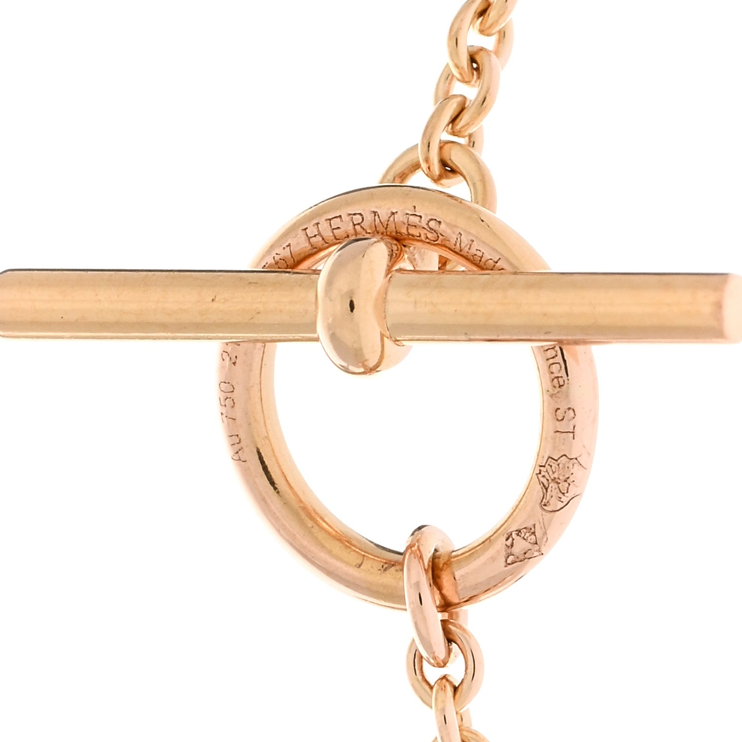 Hermes 18K Rose Gold Diamond TPM Vertige Coeur Necklace ST 4 of 5