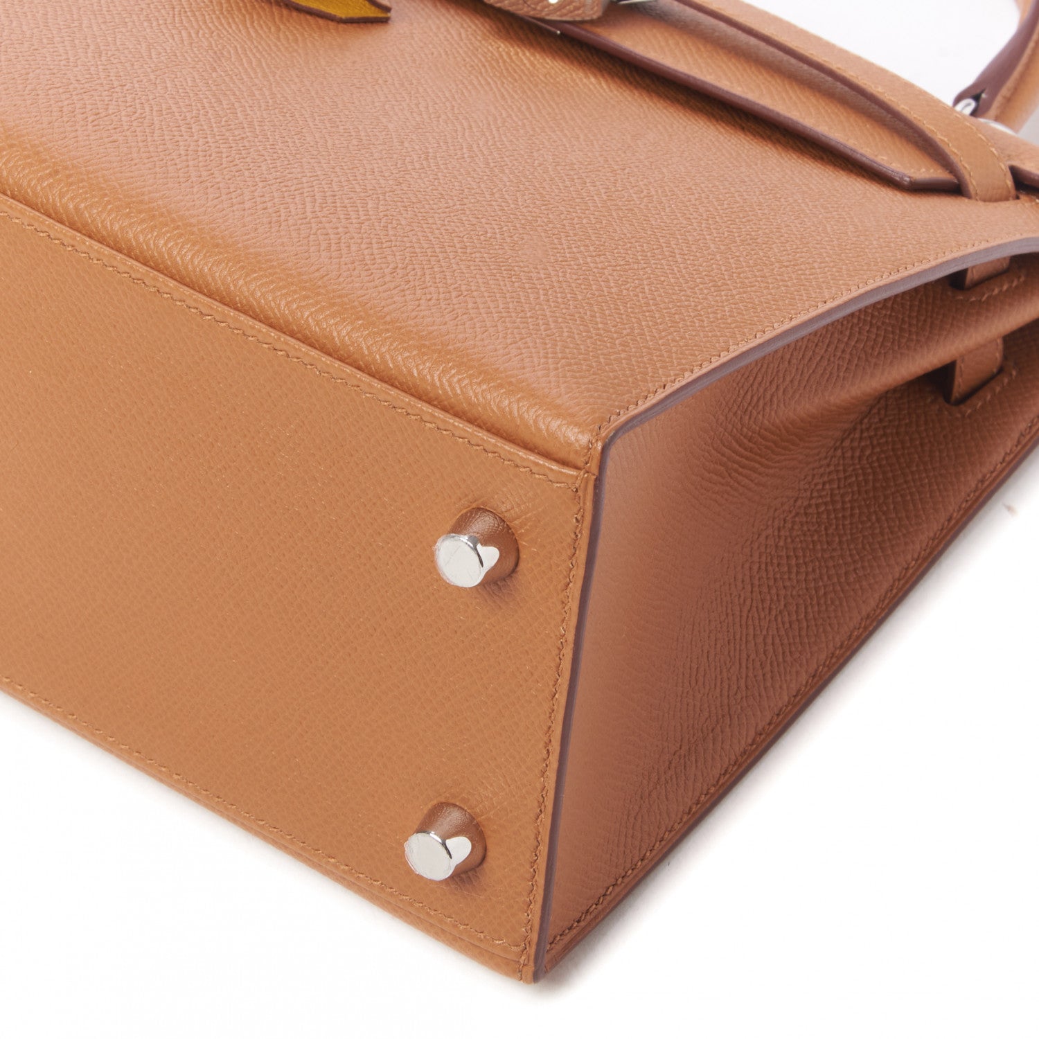 Hermes Epsom Verso Kelly Sellier 25 Caramel Jaune Ambre 7 of 33