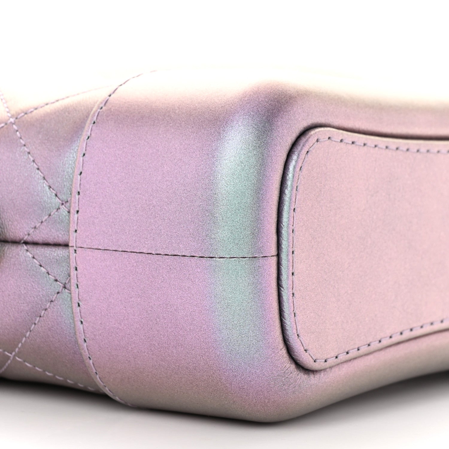 Chanel Iridescent Lambskin Calfskin Quilted Small Gabrielle Hobo Light Purple 9 of 10