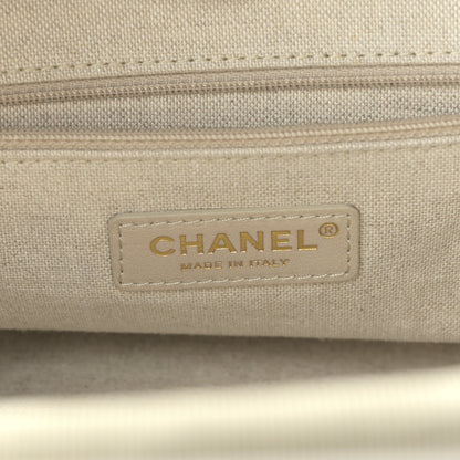Chanel Mixed Fibers Calfskin Small Deauville Tote Light Grey 7 of 10