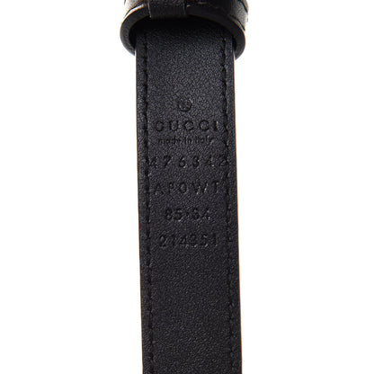 Gucci Calfskin Pearl Double G 20mm Belt 85 34 Black Cream 3 of 4