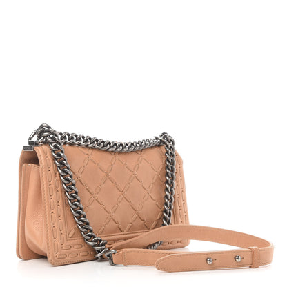 Chanel Caviar Stitched Medium Boy Flap Dark Beige 2 of 11
