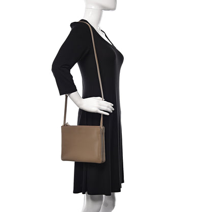 Celine Lambskin Large Trio Crossbody Bag Taupe 2 of 14