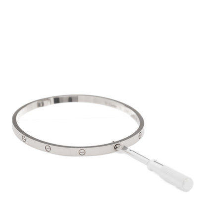 Cartier 18K White Gold Small LOVE Bracelet 18 5 of 5
